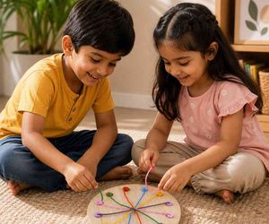 Rainbow Circle Thread Game